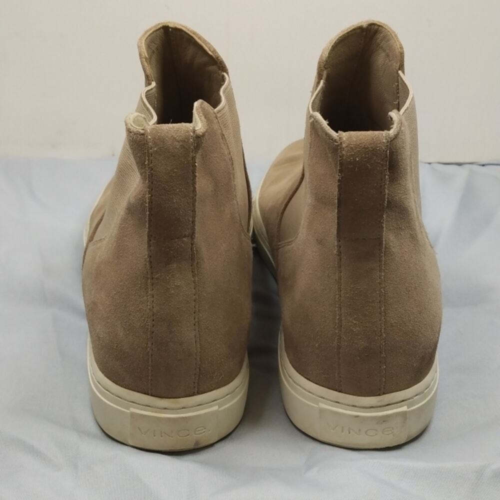Vince newlyn Suede High Top Booties woodsmoke color Size 8 - Picture 5 of 8